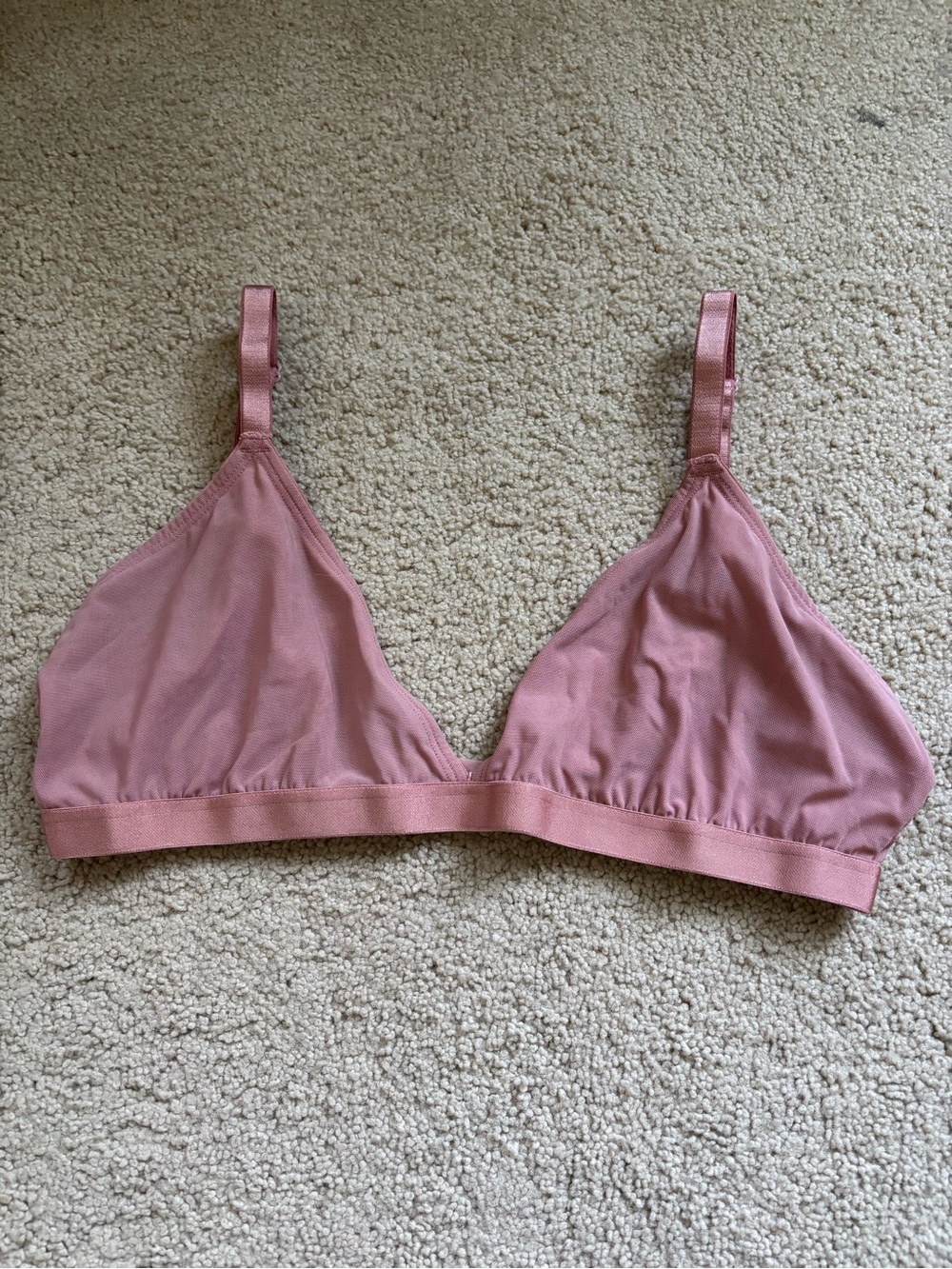 Everyday Soft Triangle Bralette in Mauve Pink